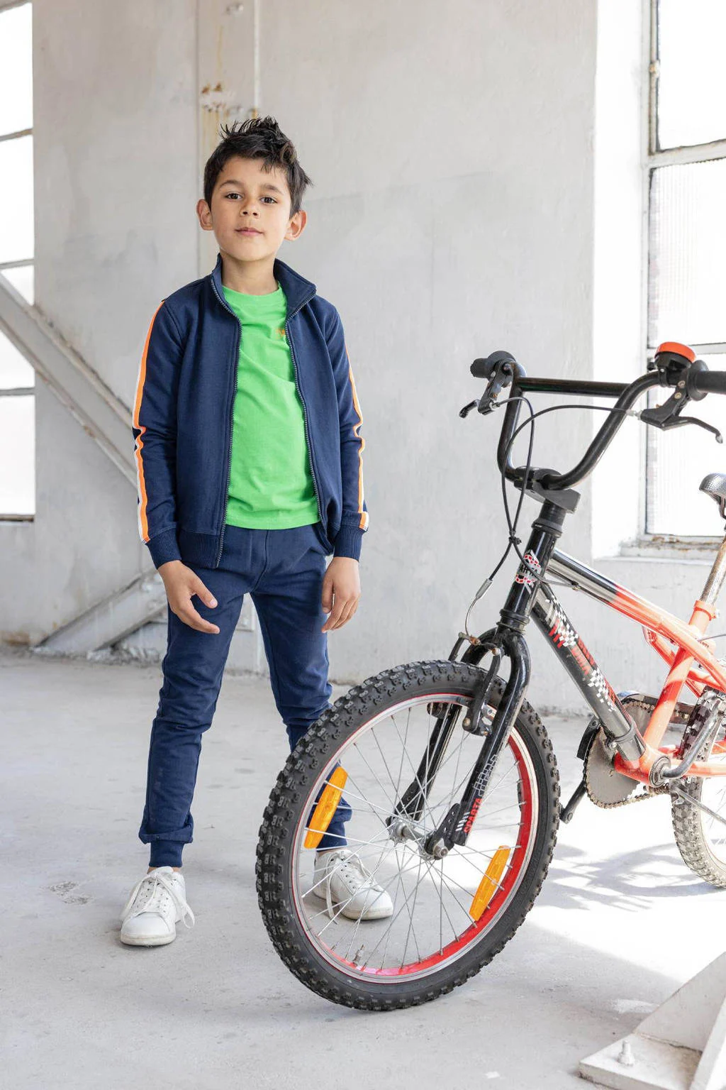 TYGO & vito T-shirt Tijn met printopdruk neongroen