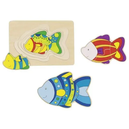 goki Schichtenpuzzle Fisch, 11 Teile