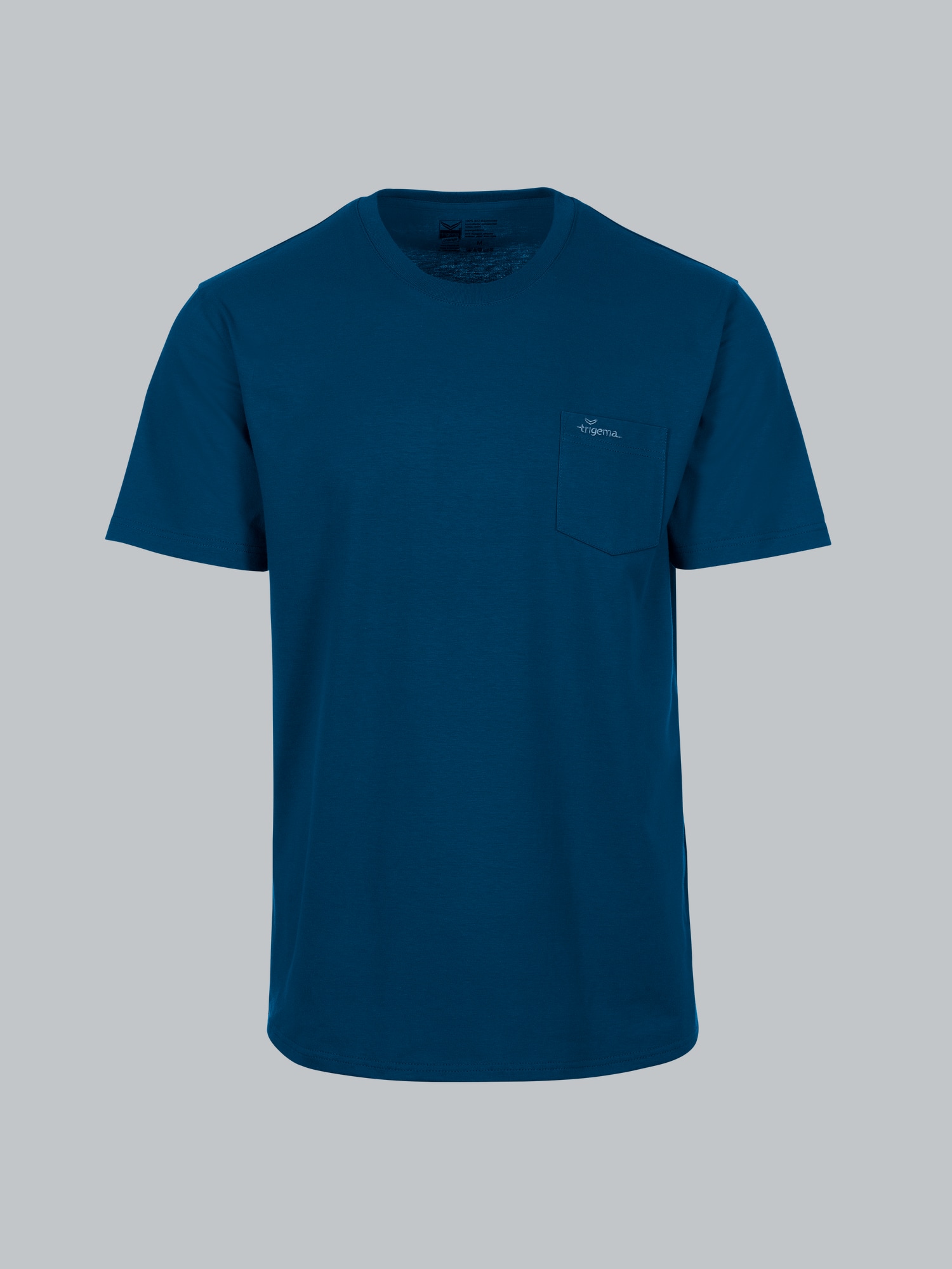 T-Shirt aus Biobaumwolle mit Brusttasche Saphir-C2C