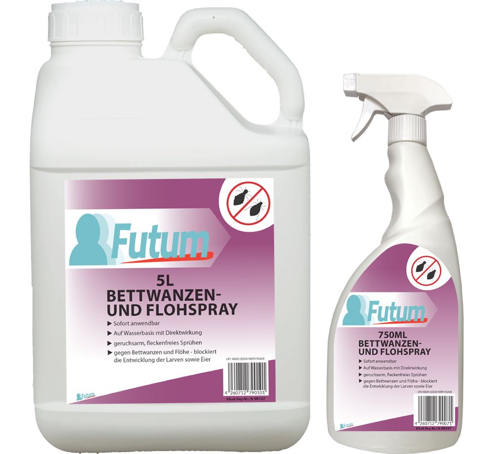 FUTUM 5L + 750ml Bettwanzen- / Flohspray