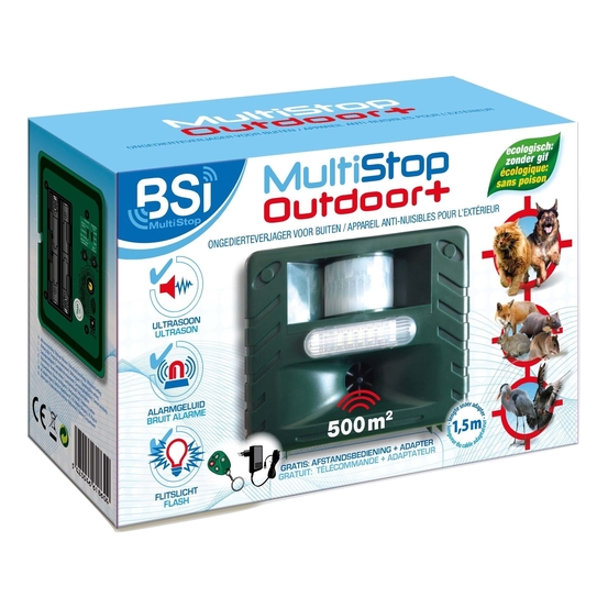 Multistop Outdoor + chargeur: répulsif extérieur/intérieur d'animaux