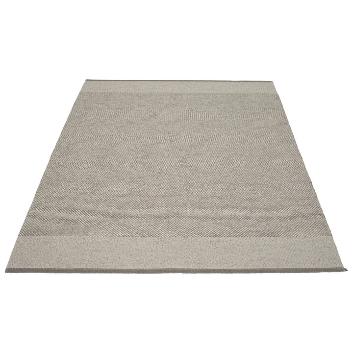 Pappelina - Edit Teppich, 180 x 260 cm, charcoal / warm grey / stone metallic