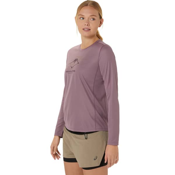 T-shirt trail ASICS FUJITRAIL LOGO LS TOP W DUSTY MAUVE