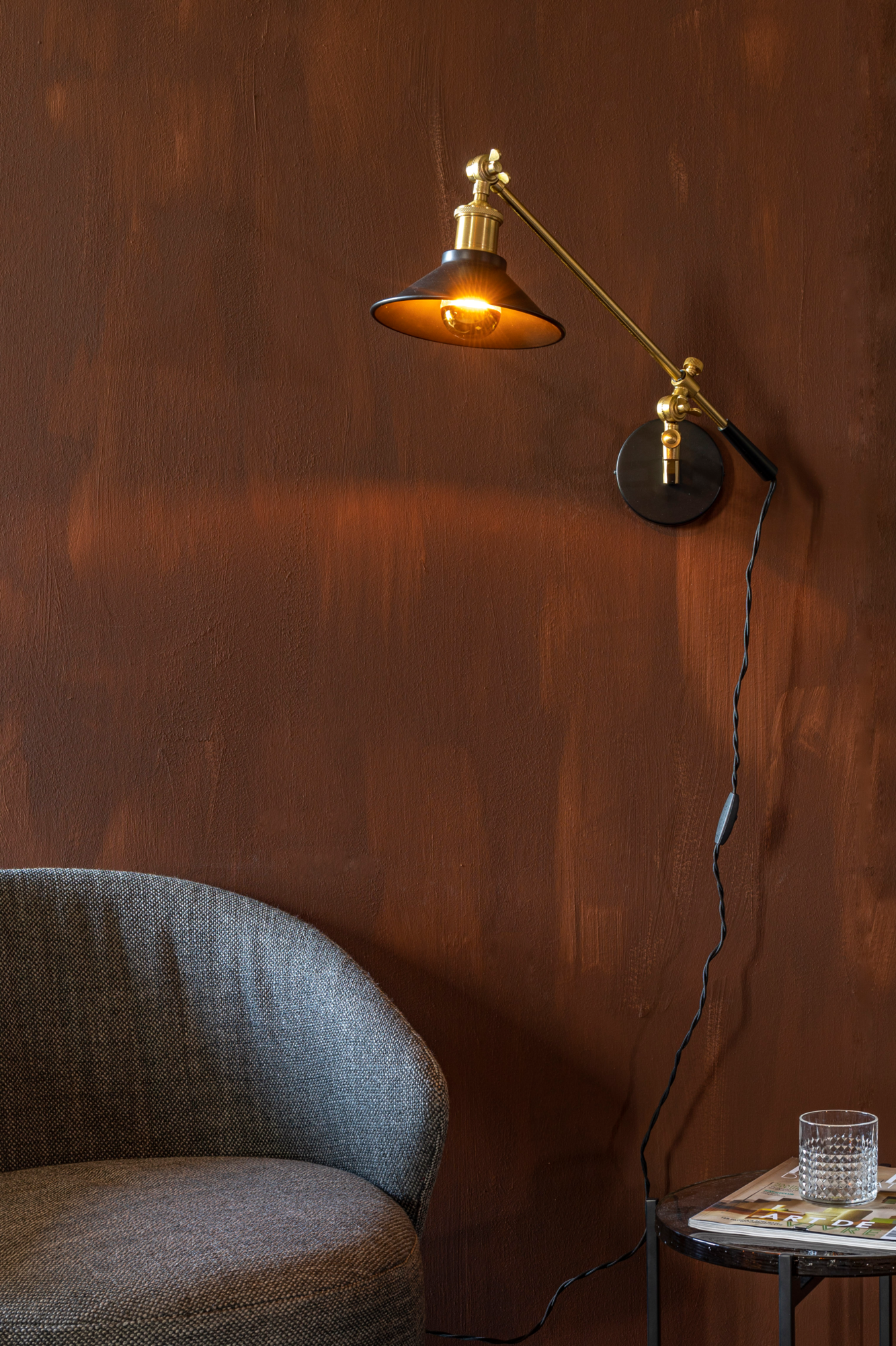 Dutchbone wandlamp Penelope Dutchbone Penelope Wandlamp Zwart