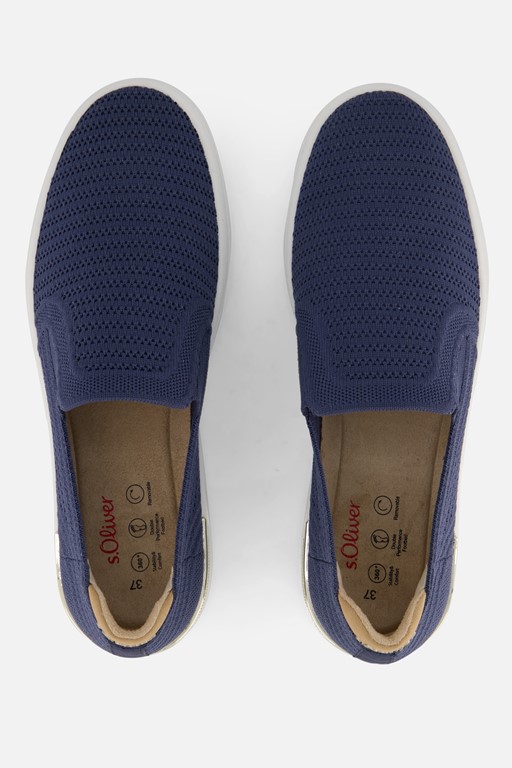 S.Oliver Instappers blauw Leer
