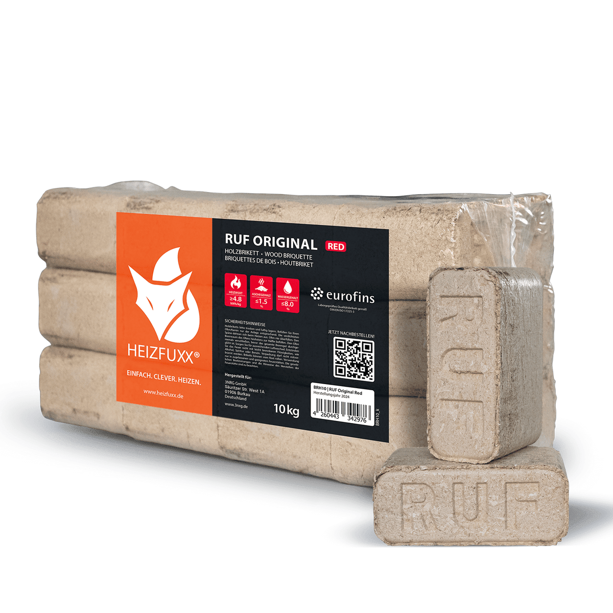 Heizfuxx RUF Original Rood 10kg x 3 verpakkingen 30kg