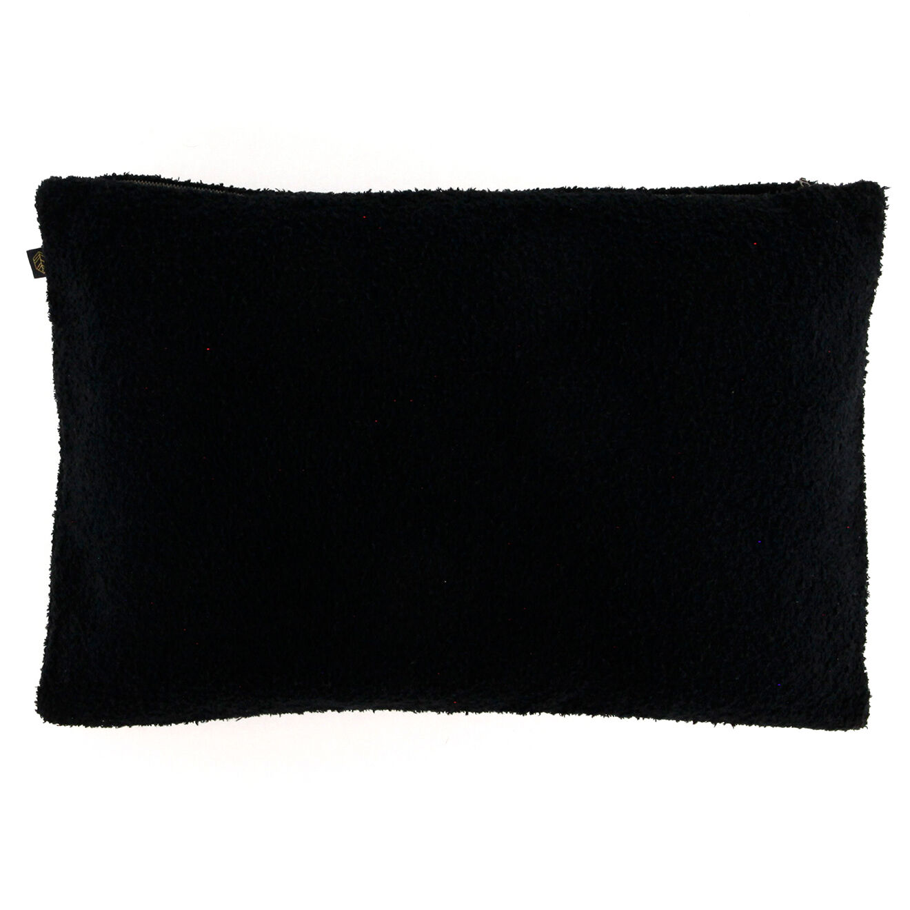 Haomy Housse de coussin bouclette Erode noire - 40x60 cm