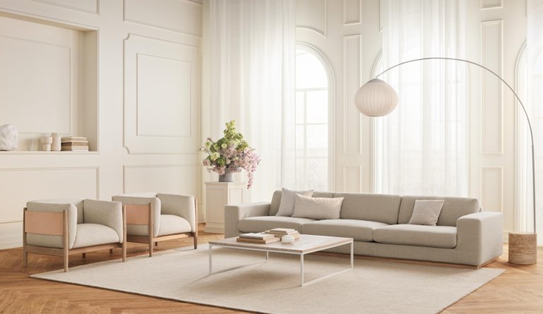 Bolia Natura vloerkleed 300x300 beige