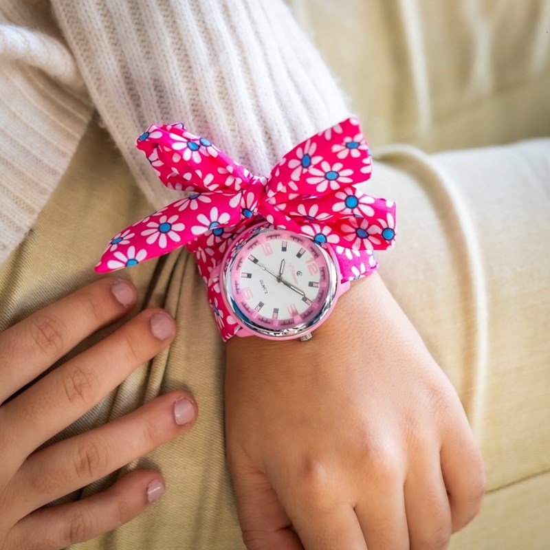Montre Femme CHTIME bracelet Tissu Rose
