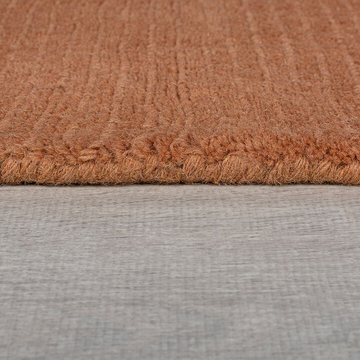 Effen vloerkleed- Tuscano Oranje