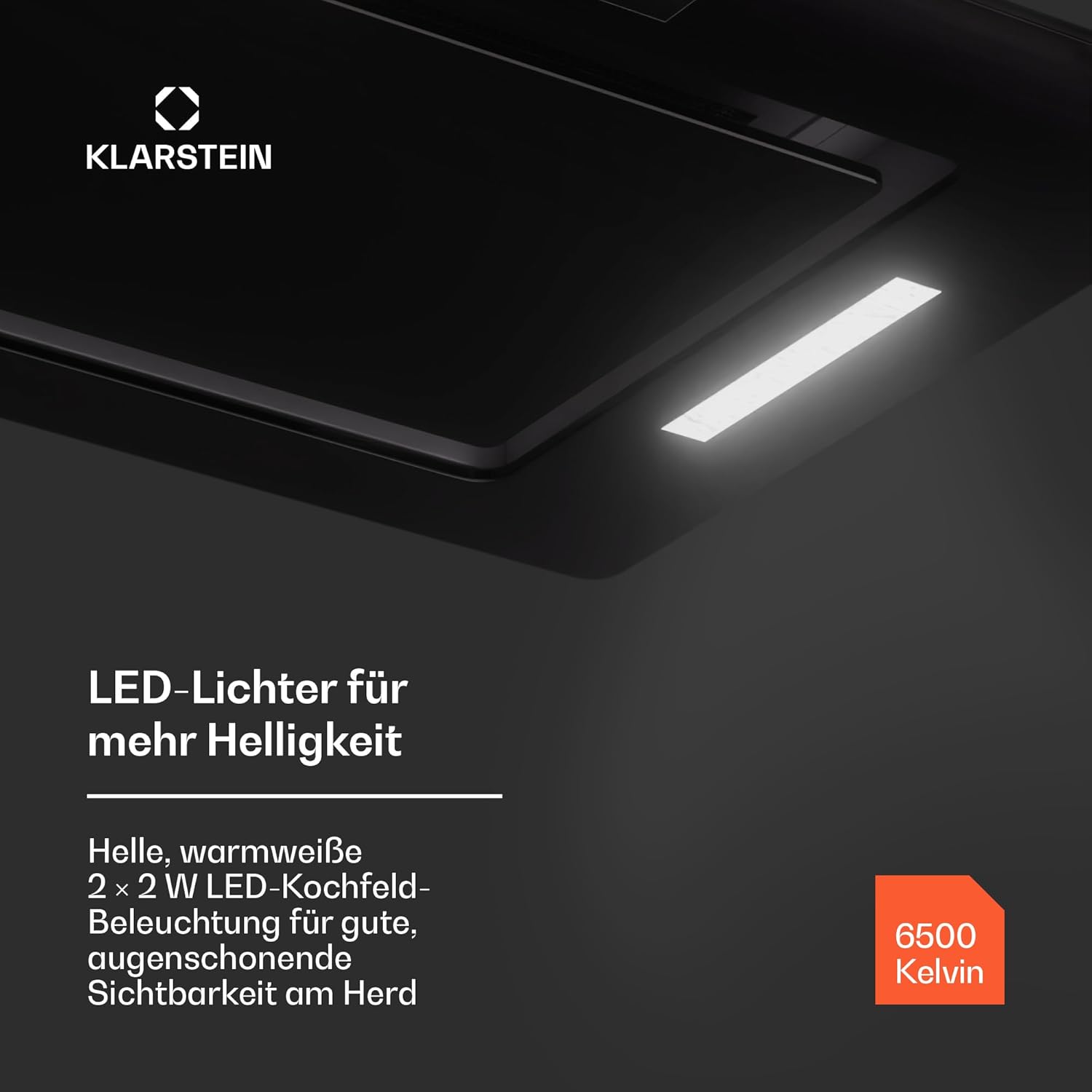 Klarstein Dunstabzugshaube, Abluft/Umluft-Dunstabzugshaube, Dunstabzug mit Filter, LED-Beleuchtung & Touch-Bedienfeld, Leise Abzugshaube mit 466 m³/h Luftstrom, Effizienter Edelstahl-Dunstabzug