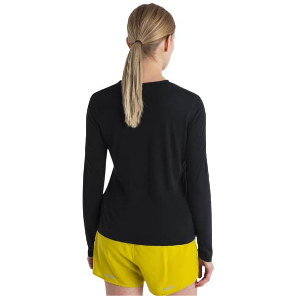 T-shirt randonnée ICEBREAKER W MERINO 125 ZONEKNIT ENERGY WIND LS TEE BLACK