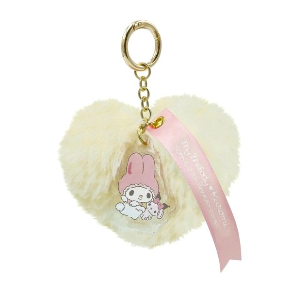 OST - Sanrio My Melody 50th & Kuromi 20th Fur Heart Sleutelhanger