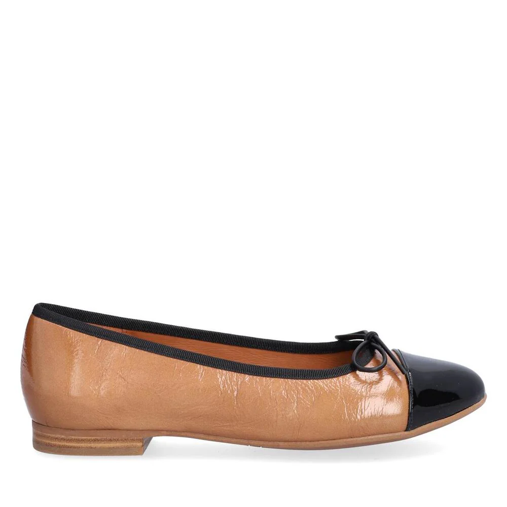 Billi Bi  A6021 ballerinasko - Black Patent/Camel Naplack