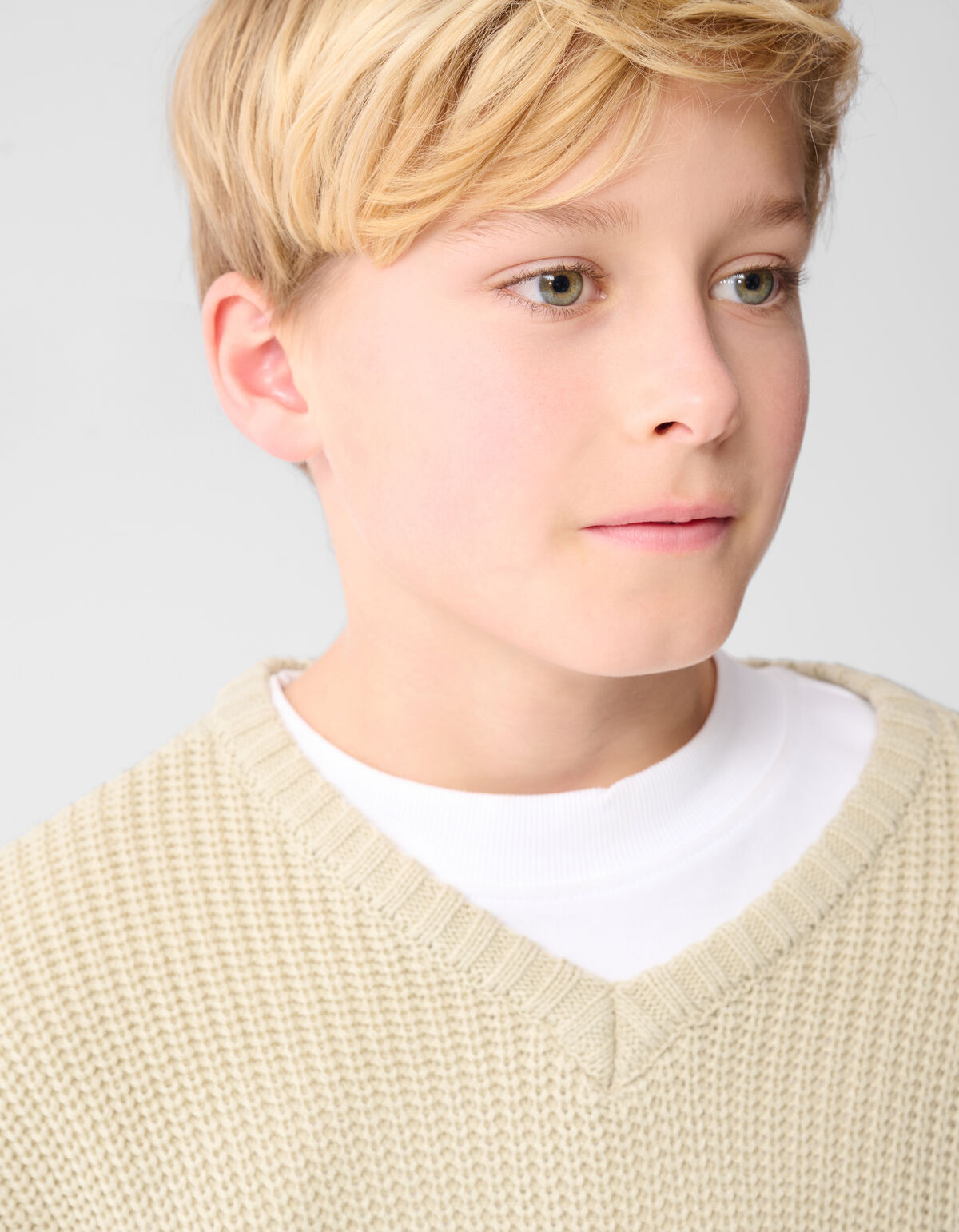Gebreide Spencer Beige