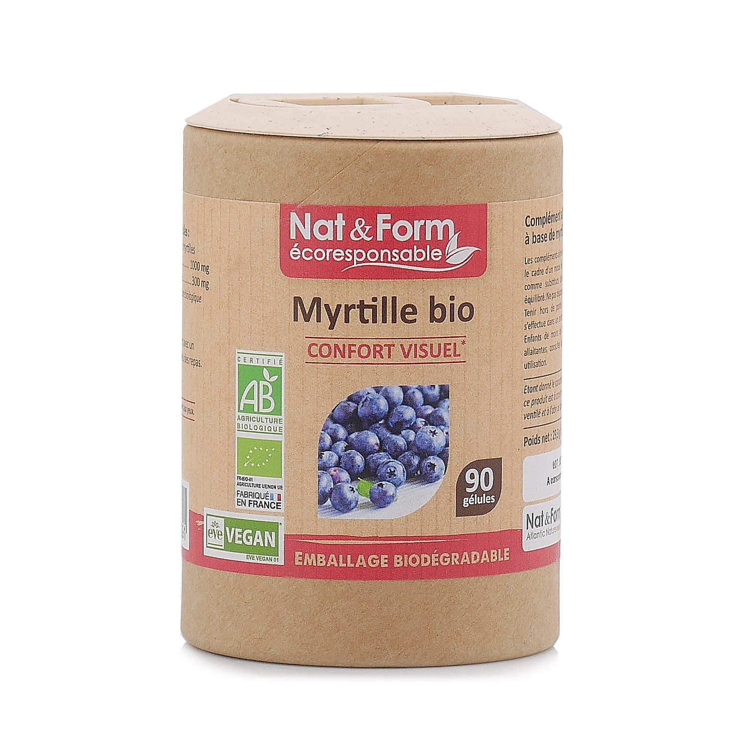 Myrtille bio - 90 gélules de 325mg