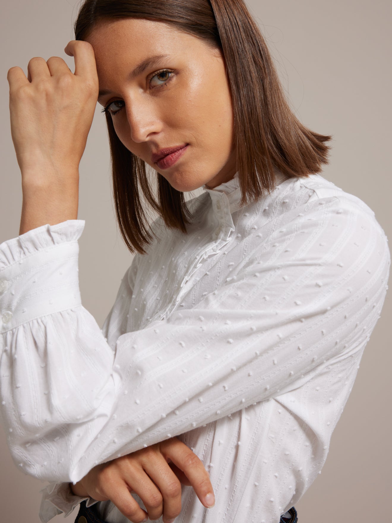 Chemise trousseau plumetis femme voile dobby