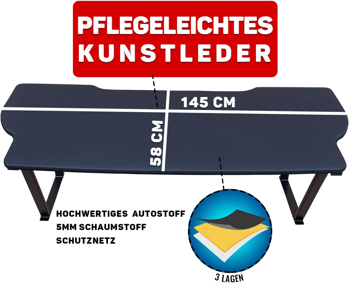 BREMER SITZBEZÜGE Multiflexboard kompatibel mit VW T5 T6 T6.1 Multivan im Set Bettverlängerung Camper Schlafauflage Höhe 51cm inkl. Konsolen & Klappmatratze Kunstleder Schwarz