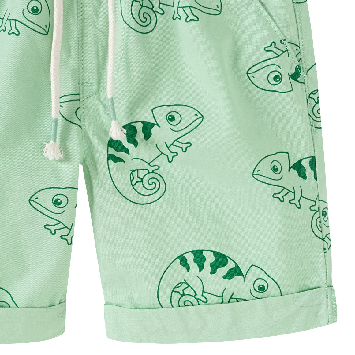Topolino Jungen Shorts mit Chamäleon-Allover hellgrün