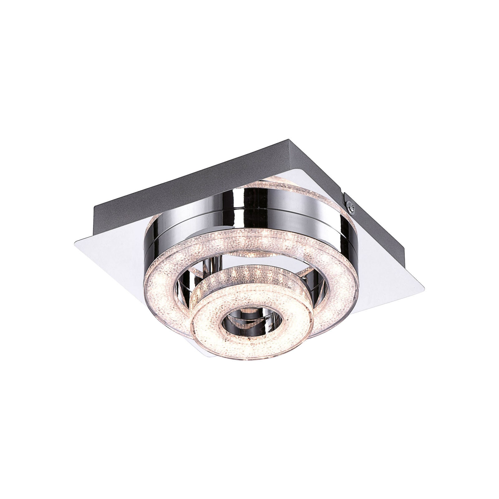 JUST LIGHT LED Deckenlampe TIM 17 x 17 cm chromfarbig
