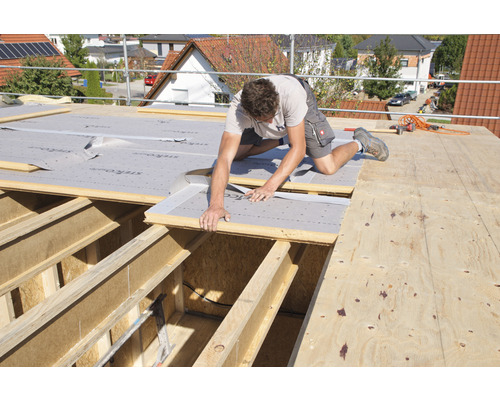 STEICOsafe houtvezel ondervloerpaneel met messing en groef en gelamineerd ondervloermembraan 2230 mm x 600 mm x 40 mm (wordt alleen per pallet verkocht)