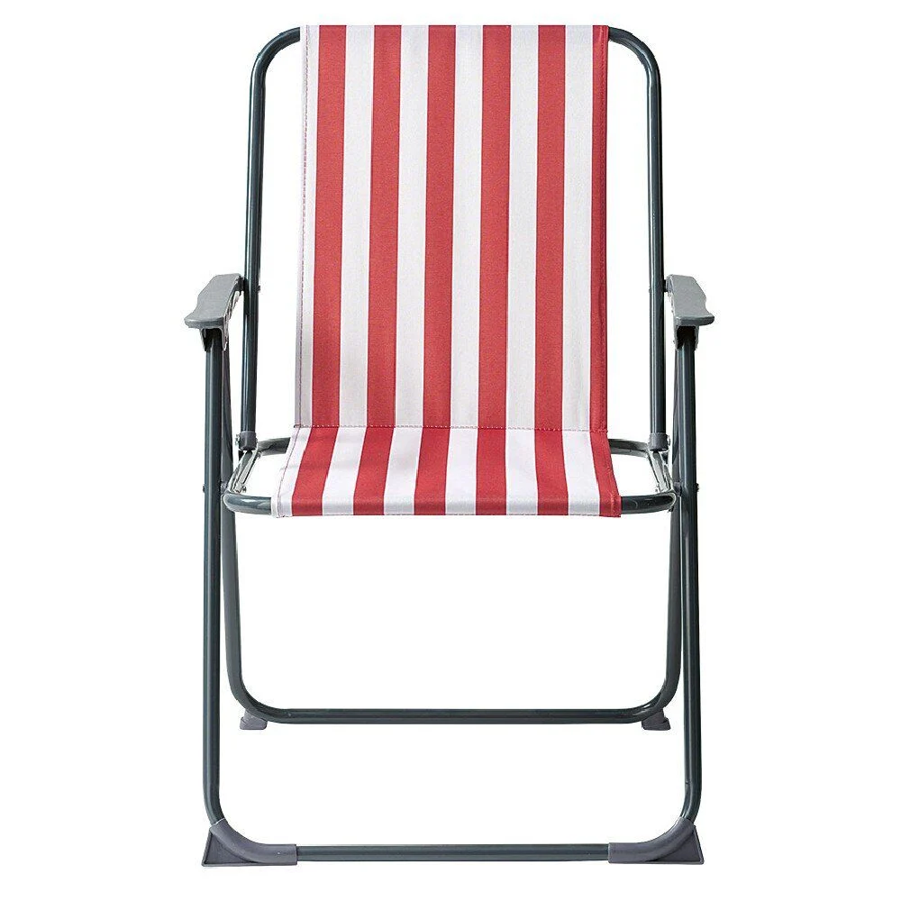 Fauteuil de camping Eskale pliable rouge et blanc
