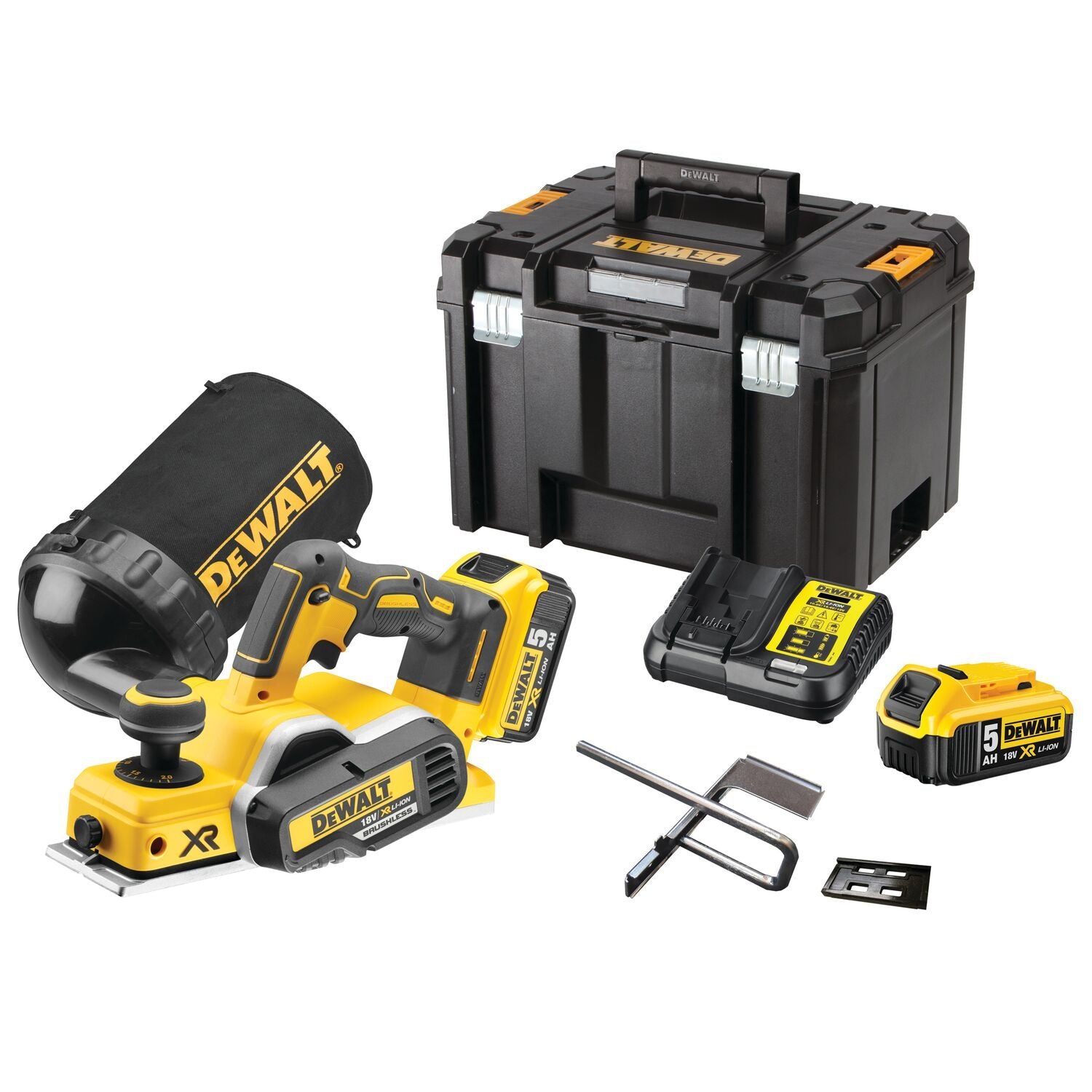 DeWALT DCP580P2 Accu schaafmachine 18V XR 5.0Ah in TSTAK