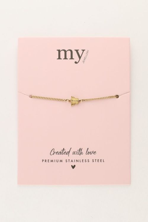 Minimalistische armband met vlinder