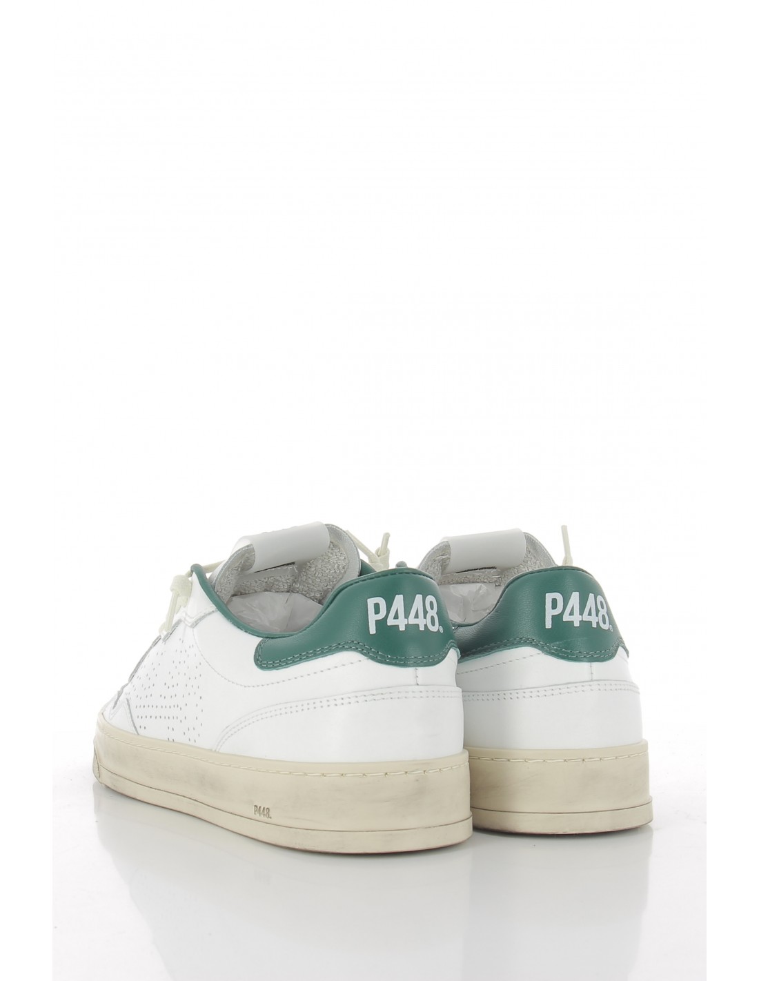 p448 Baskets de ville f23bali-m-whi/wood Blanc/vert