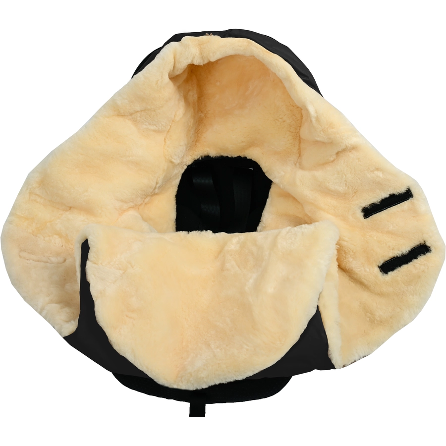 Altabebe Lammfell Umschlagdecke Schwarz