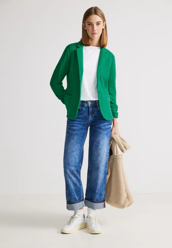 Basic Blazer mit Raffungen - fresh spring green