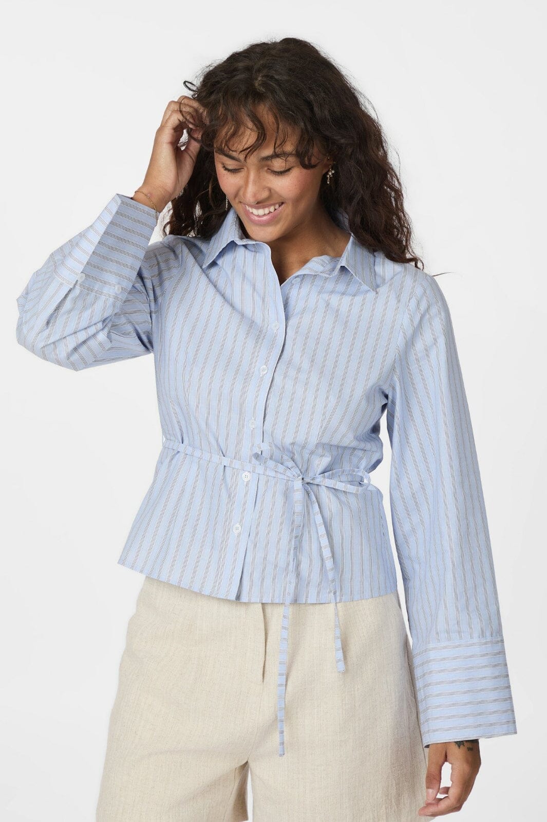 Neo Noir Clarida Stripe Shirt 164934