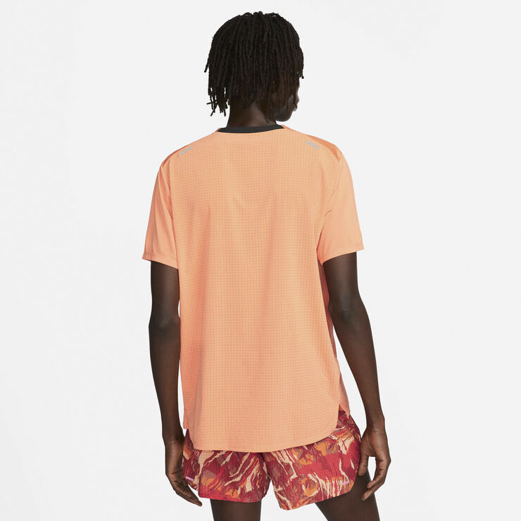 Nike Dri Fit Rise 365 Lobe T Shirt Orange