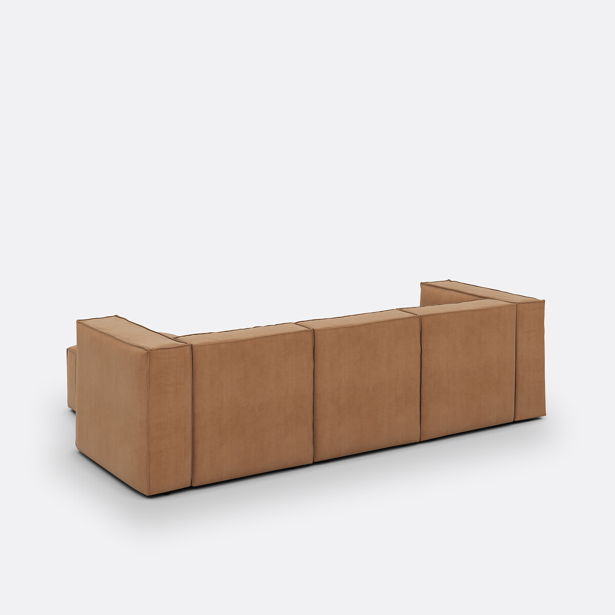 LA REDOUTE INTERIEURS<br>Sofá modular de 3 lugares e 1 pufe em veludo cotelê Seven