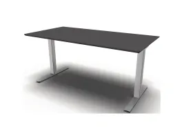 Kantinebord, Fumac Square, sort L: 180 cm