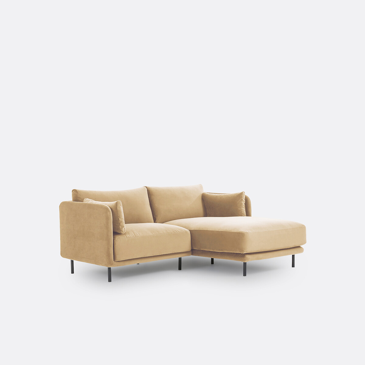 LA REDOUTE INTERIEURS<br>Sofá retangular compacto, veludo Victor