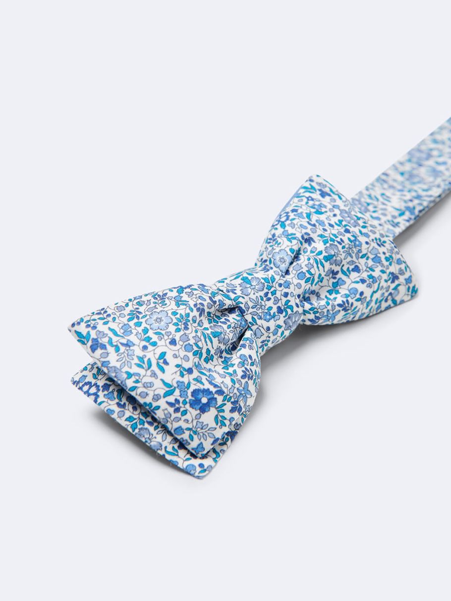 Noeud papillon en coton fleuri