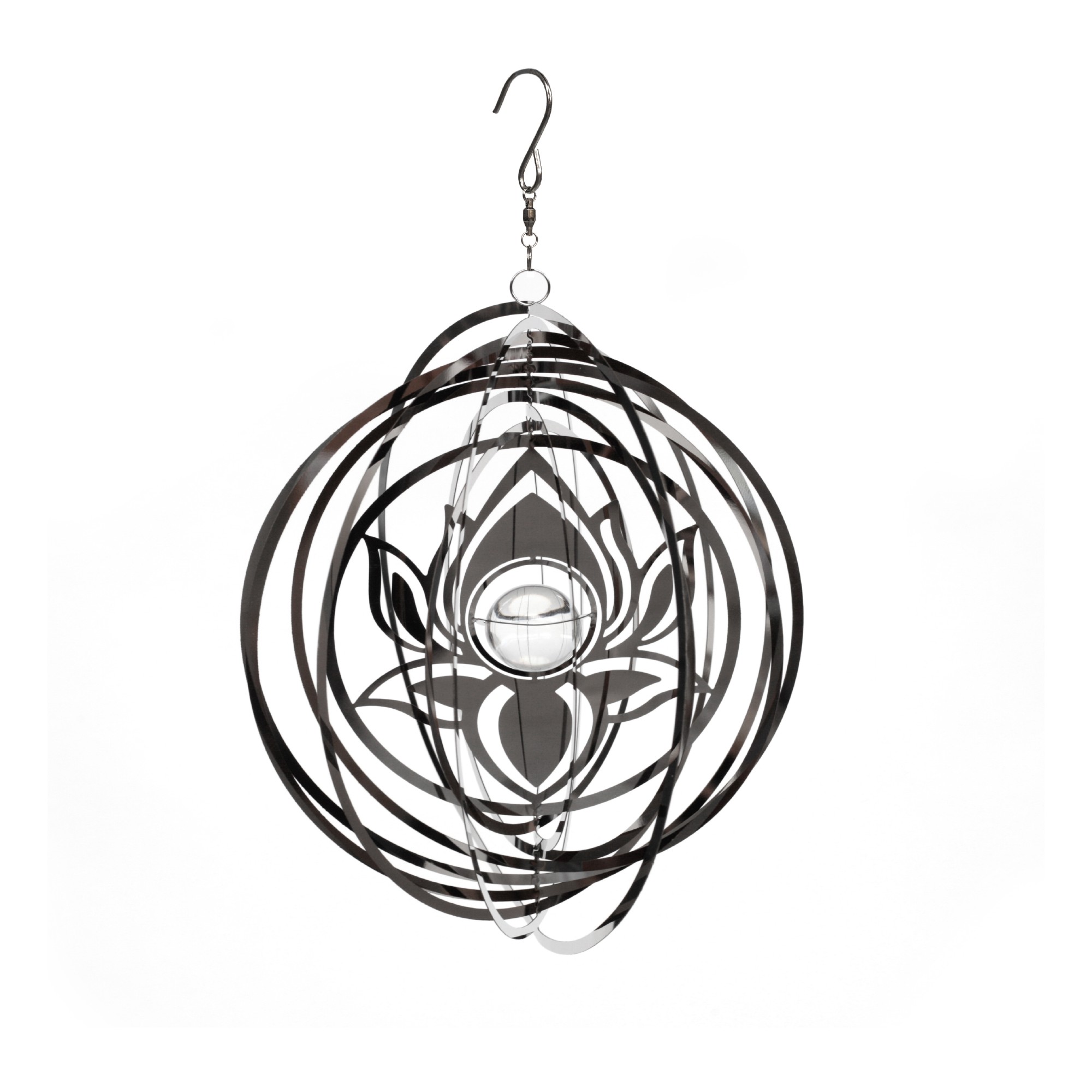 Windspiel 'Lotus', silber, Ø 18 cm, H 18 cm günstig bestellen