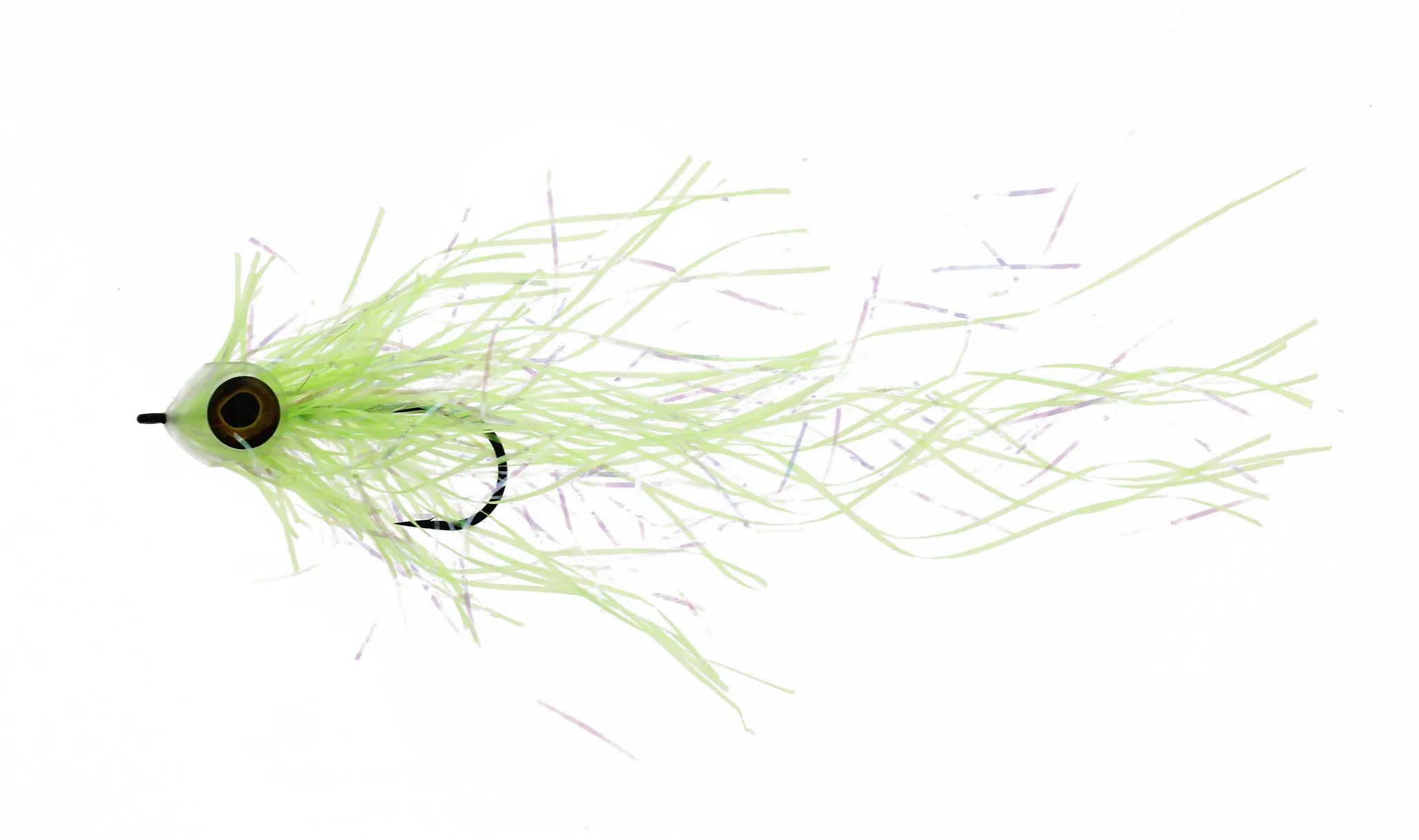 Unique Flies Mylarpike #4/0 Glowing Lime Glowing Lime