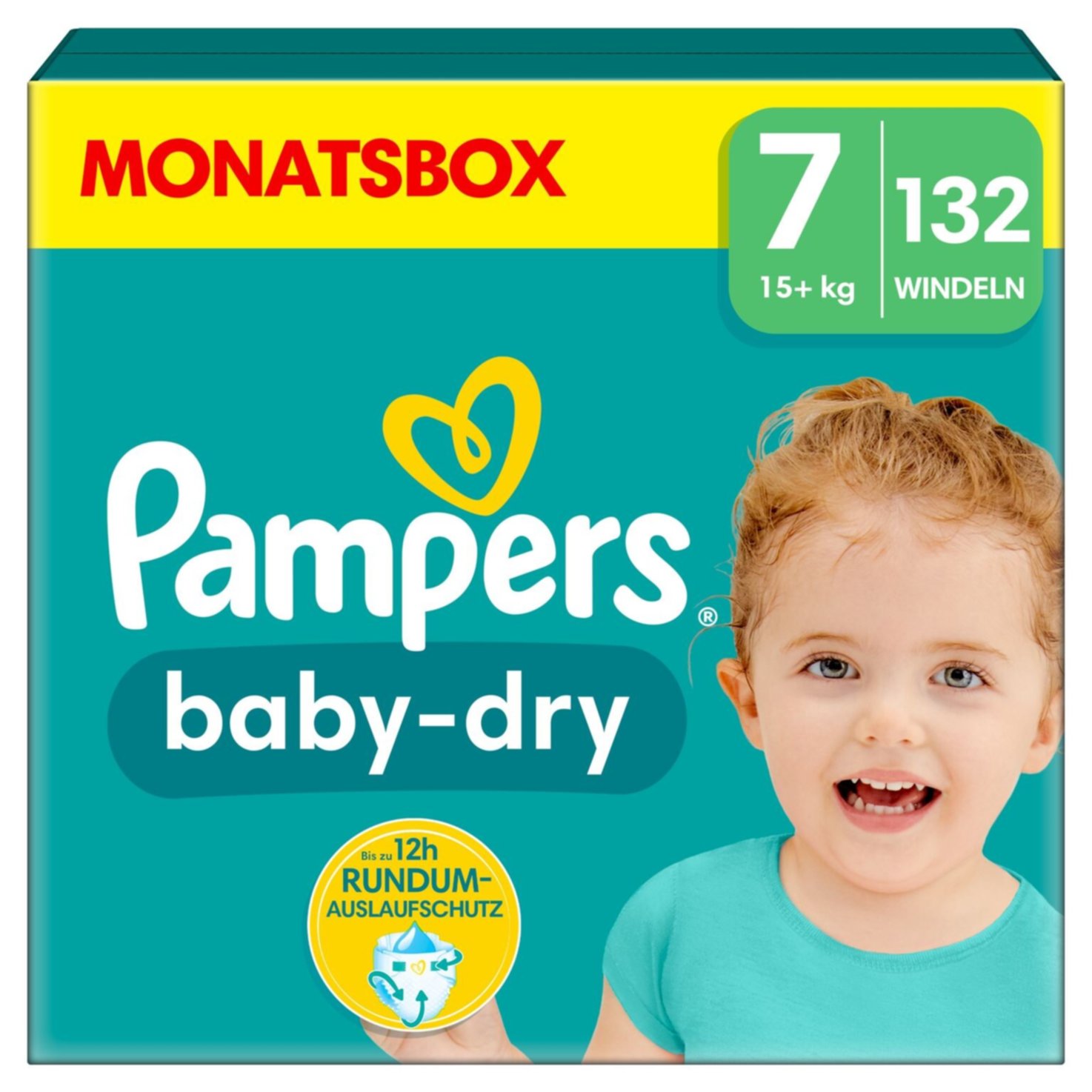 Pampers Baby-dry Grösse 7, 15+kg, 132 Stück
