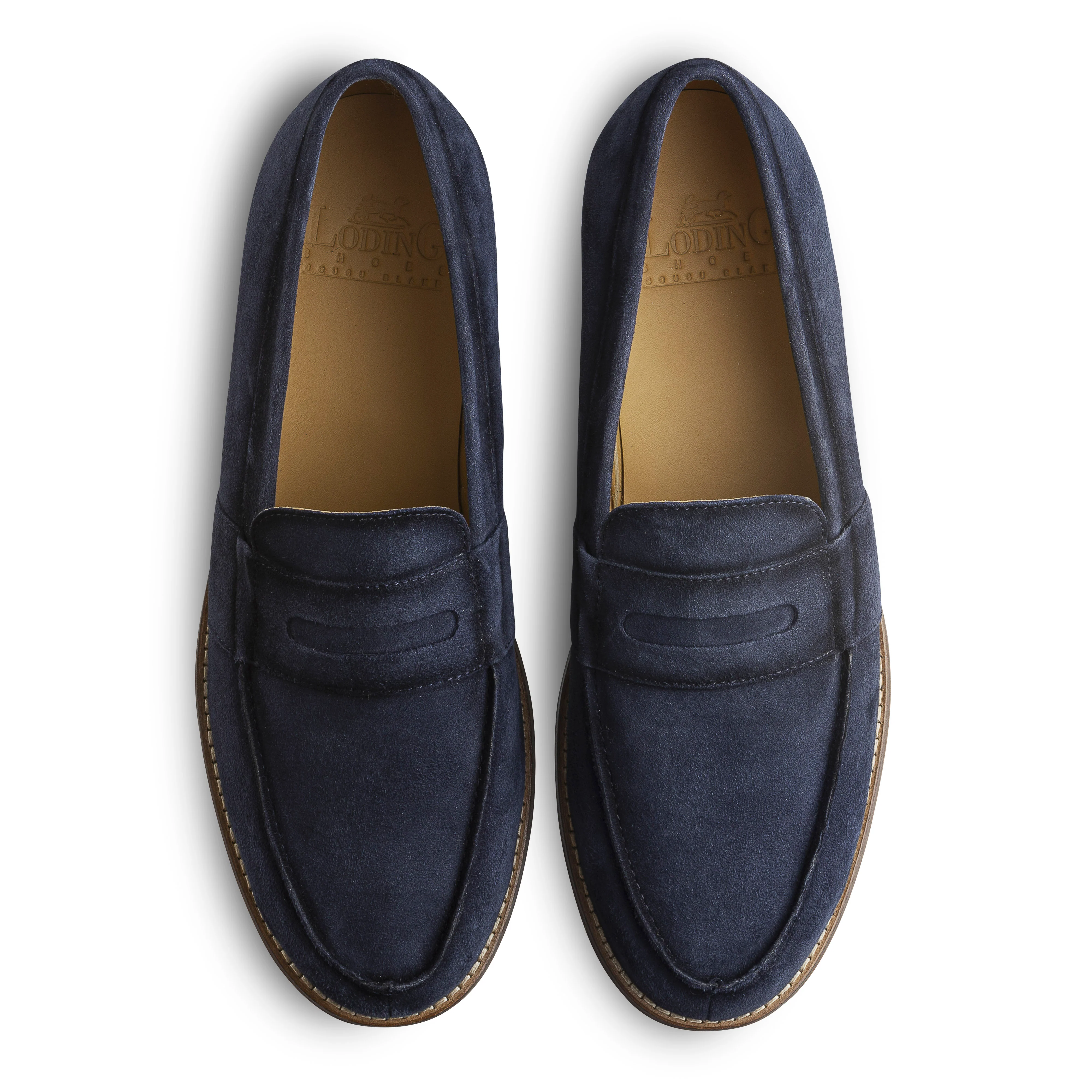 Mocassin veau velours bleu marine Arizona 1006