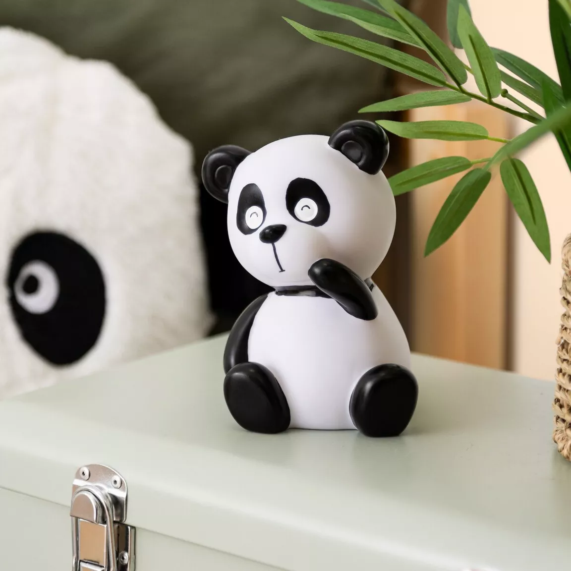 Veilleuse enfant à piles (10 x 13,5 cm) Panda Noire