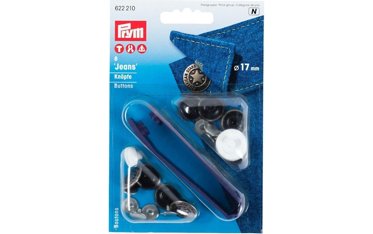 Knöpfe American Star 17 mm, 8 StückNähfreie Jeansknöpfe