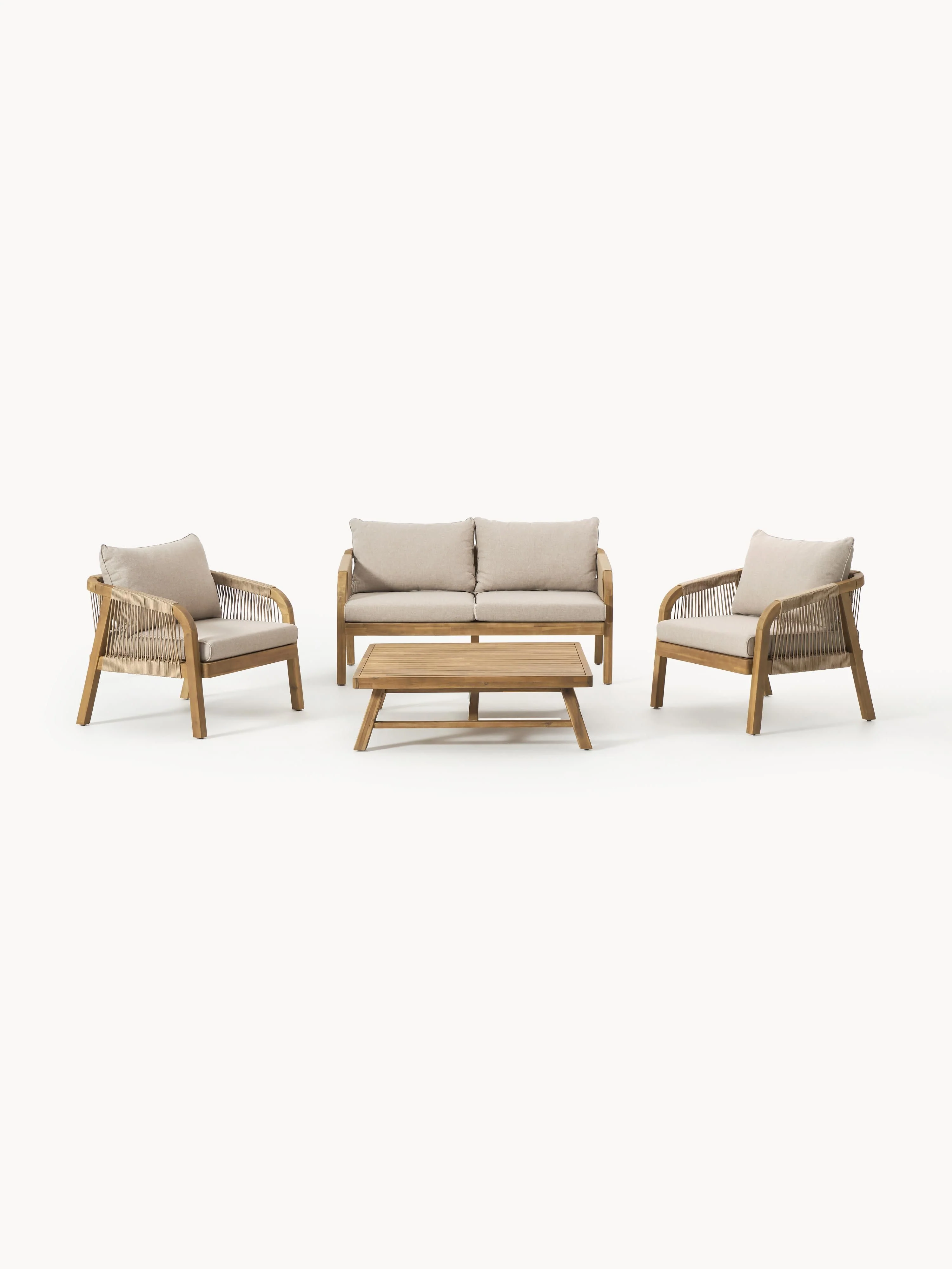 Tuin loungeset Lu van acaciahout, 4-delig