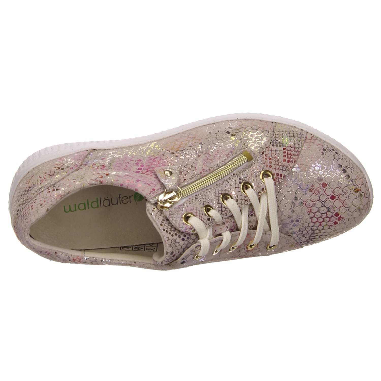 Waldläufer Schnürschuh rosa beige