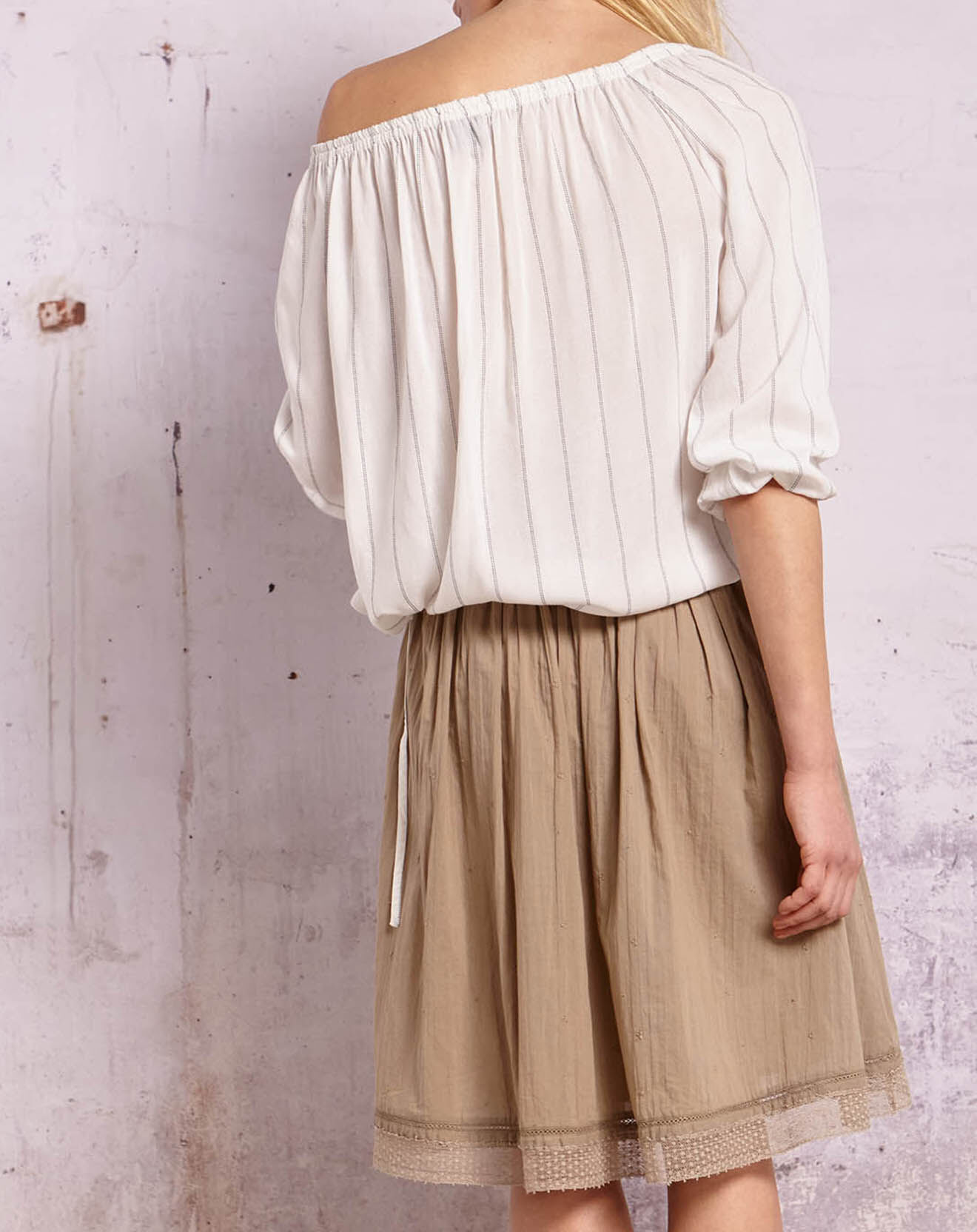 Swildens Blouse Qasta blanc/bleu