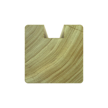 Sleufpaal eind grenen ca. 8,8 x 8,8 cm, lengte ca. 270 cm