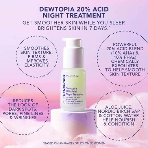 Ole Henriksen Dewtopia 20% Acid Night Treatment, 30 ml