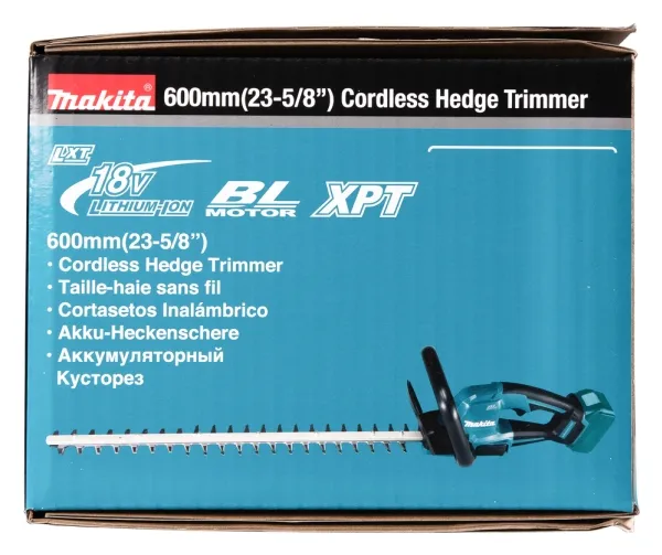 Makita DUH606Z - Hæktrimmer - ledningfri - 18 V - intet batteri - 4000 spm - 60 cm - Skærekapacitet 20 mm - tandmellemrum: 30 mm - 2.7 kg - SOLO