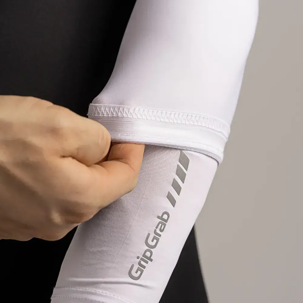 GripGrab UPF 50+ UV Protect Armwarmers Wit